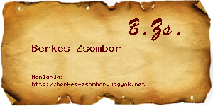 Berkes Zsombor névjegykártya